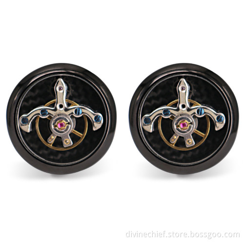 China Factory Direct Lower Price Tourbillon Movement Cufflinks For Men Shirt